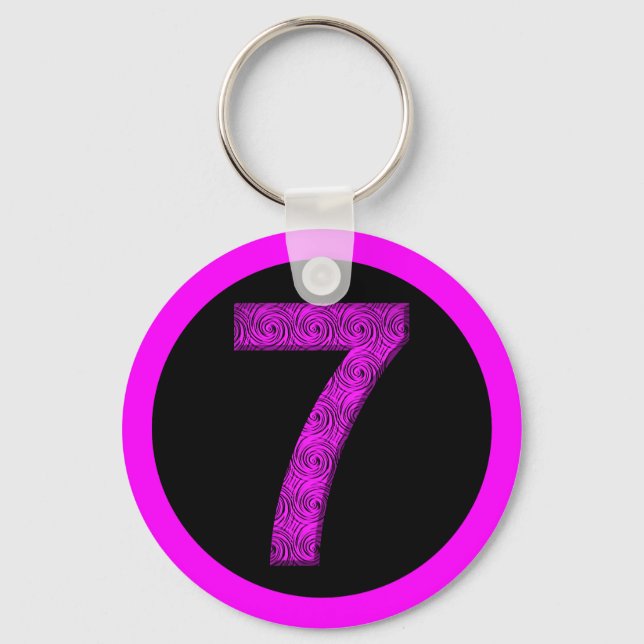 Lucky Seven Vibrational Spirals Key Ring (Front)