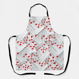 Lucky Sevens Diamonds And Hearts Poker Cards, Apron
