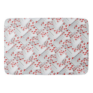 Lucky Sevens Diamonds And Hearts Poker Cards, Bath Mat
