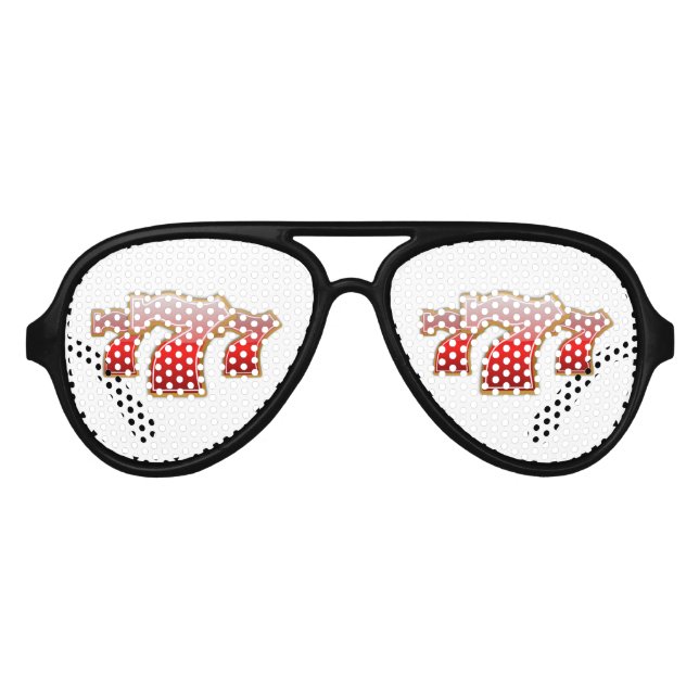 Lucky Sevens - Slot Machine Jackpot Aviator Sunglasses (Front)