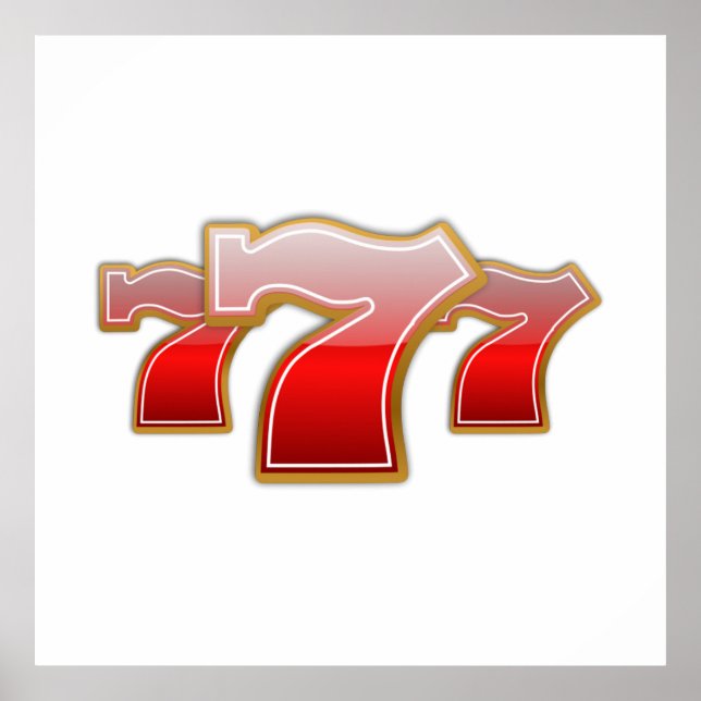 Lucky Sevens - Slot Machine Jackpot Poster (Front)