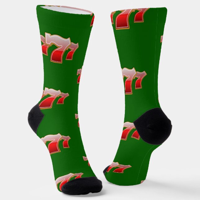 Lucky Sevens - Slot Machine Jackpot Socks (Angled)