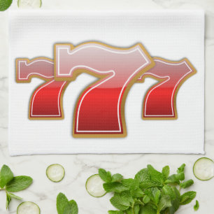 Lucky Sevens - Slot Machine Jackpot Tea Towel