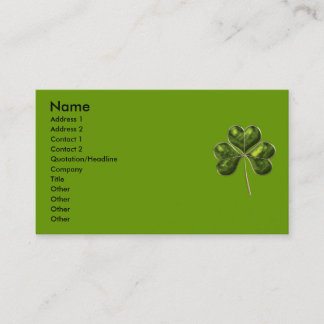 Lucky Shamrock 1A Business Card