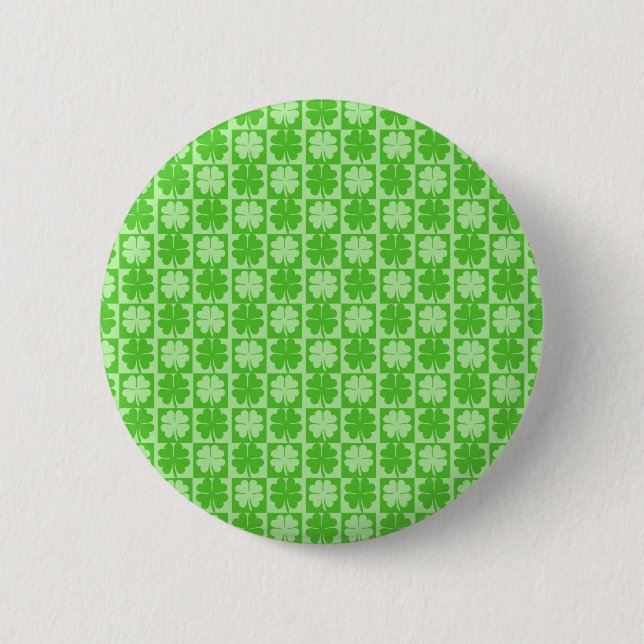 Lucky Shamrock 6 Cm Round Badge (Front)