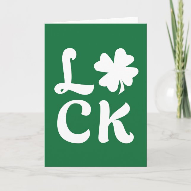 Lucky Shamrock Card (Front)