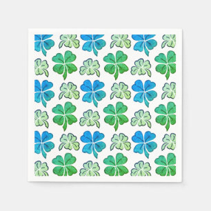 Lucky Shamrock Clover Pattern St. Patrick`s day  Napkin