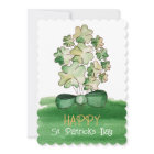 Lucky Shamrock Clover Watercolor Art