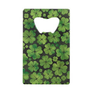 Lucky Shamrock Four-leaf Clover Pattern Watercolor