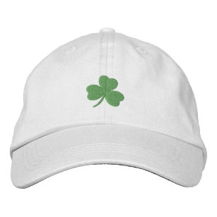 Lucky Shamrock Irish Green Embroidered Hat