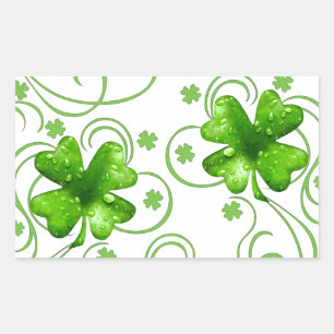 Lucky Shamrock Keepsake Rectangular Sticker