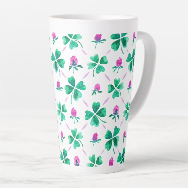 Lucky shamrock latte mug (Right Angle)