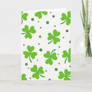 Lucky Shamrock Pattern Great Card