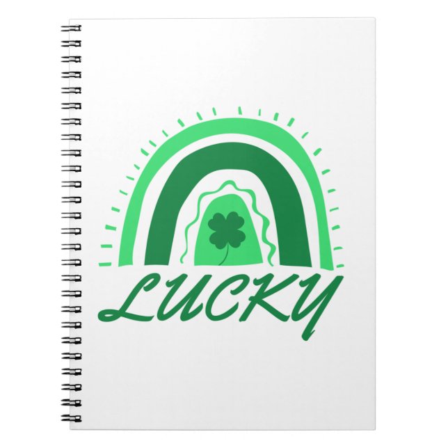 Lucky Shamrock Rainbow Notebook (Front)