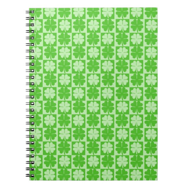 Lucky Shamrock Spiral Notebook (Front)
