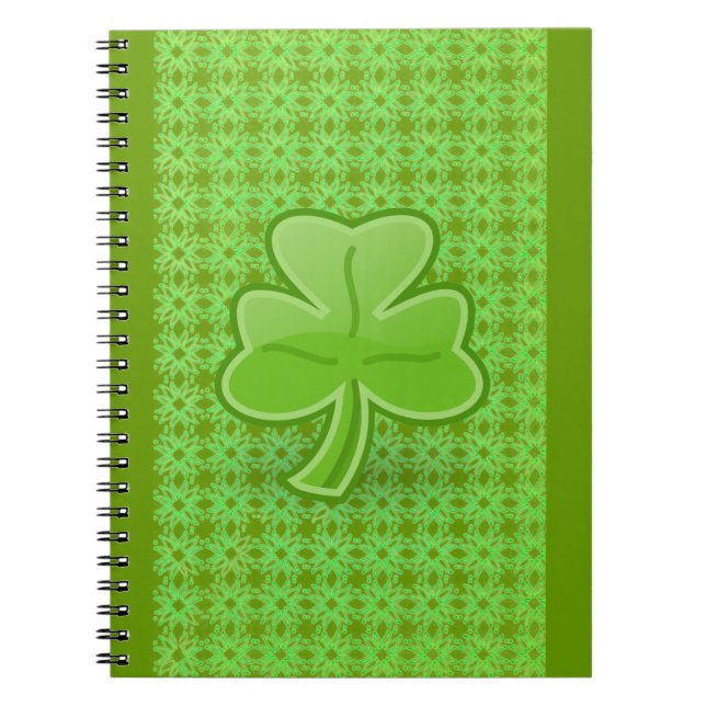 Lucky Shamrock Spiral Notebook (Front)