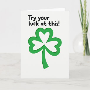 Lucky Shamrock Try Luck Card