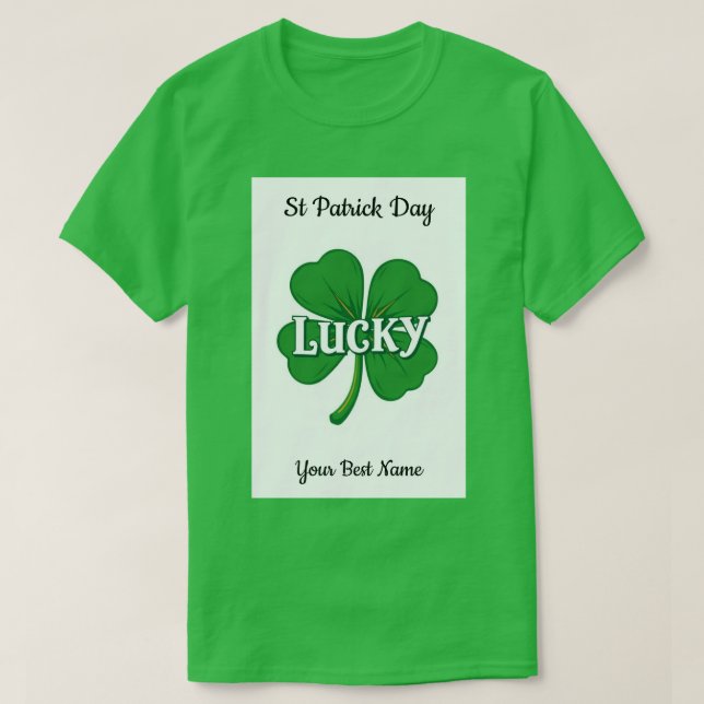 Lucky Shamrock Vintage T-Shirt (Design Front)