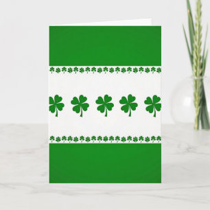 Lucky Shamrocks Green Irish Card