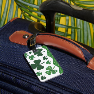 Lucky Shamrocks Luggage Tag