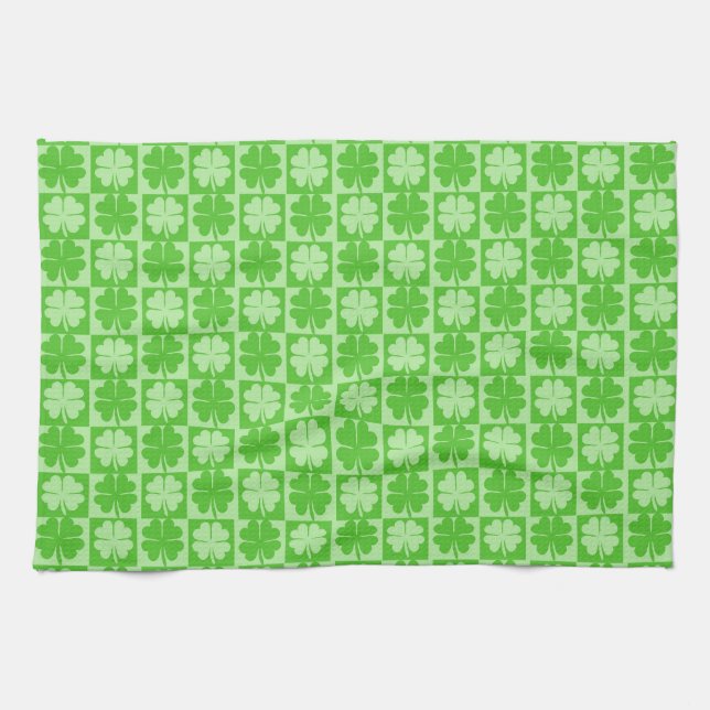 Lucky Shamrocks Tea Towel (Horizontal)