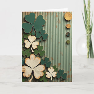 Lucky Shamrocks Vintage Style Card