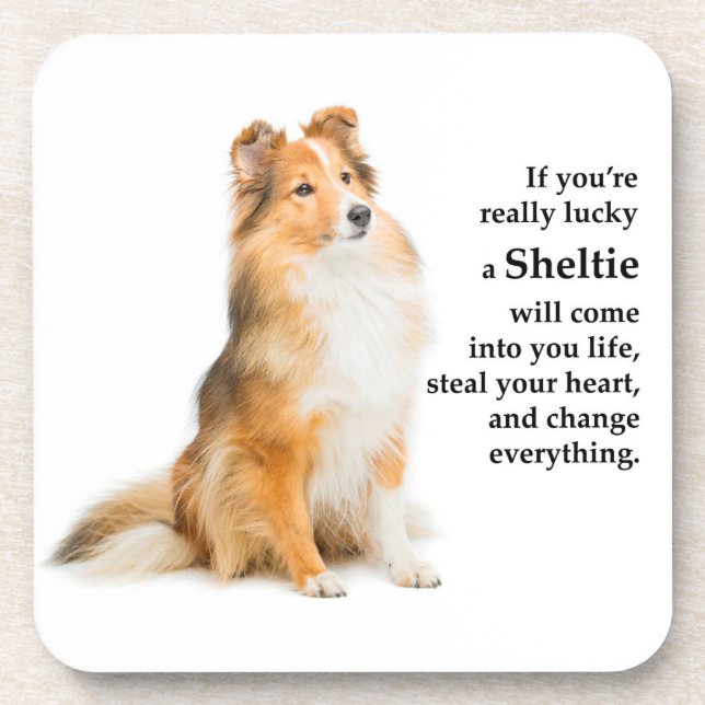 Lucky Sheltie Coaster (Front)