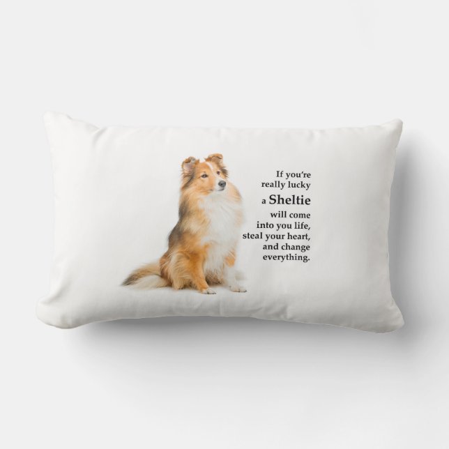 Lucky Sheltie Lumbar Cushion (Front)