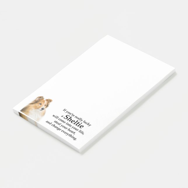 Lucky Sheltie Post-it Notes (Angled)