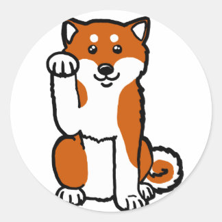 Lucky Shiba Classic Round Sticker