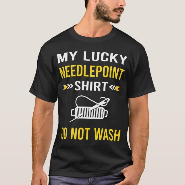 Lucky Shirt Needlepoint Canvas Work (Front)