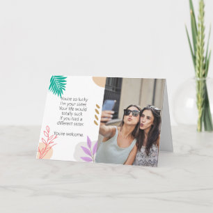 Lucky Sibling Birthday Card