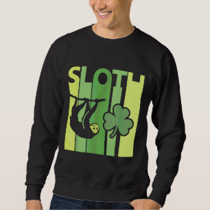 Lucky Sloth St Patrick S Day Irish Vintage Retro S Sweatshirt