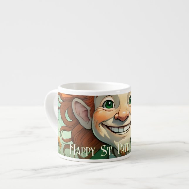 Lucky Smiles on St. Patrick’s Day Espresso Cup (Front Left)