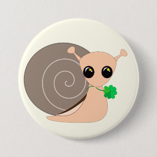 Lucky Snail 7.5 Cm Round Badge