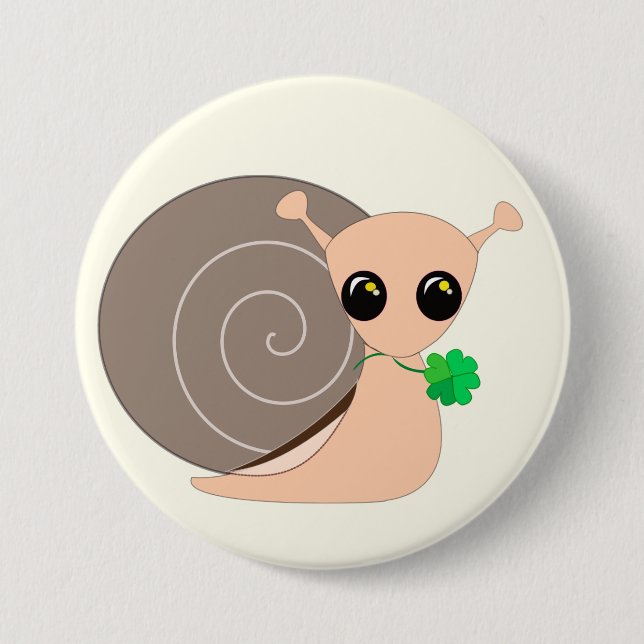 Lucky Snail 7.5 Cm Round Badge (Front)