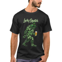 Lucky Squatch St Patrick's Day Bigfoot Shamrock