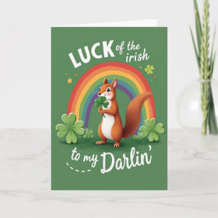 Lucky Squirrel Irish Charm Card