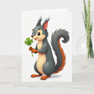 Lucky Squirrel Smile Card