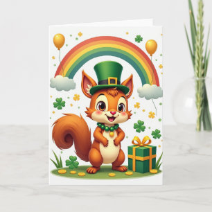 Lucky Squirrels Day Greeting Card