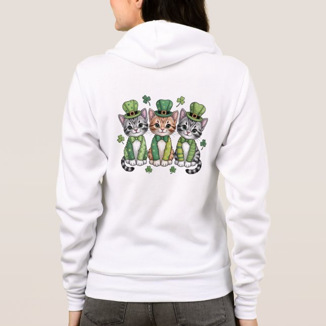 Lucky St. Patrick’s Day Kittens-47474 Hoodie (Back)