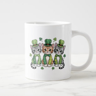 Lucky St. Patrick’s Day Kittens-47474 Large Coffee Mug