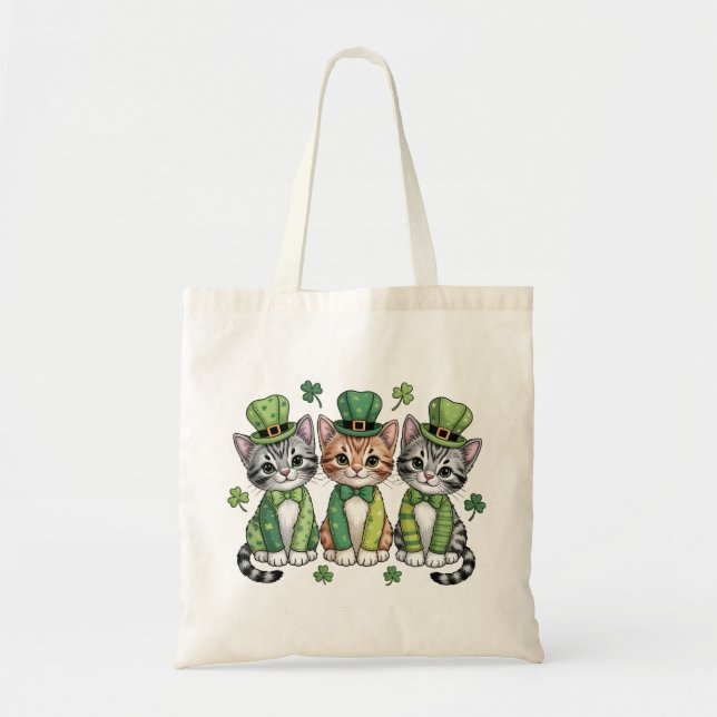 Lucky St. Patrick’s Day Kittens-47474 Tote Bag (Front)