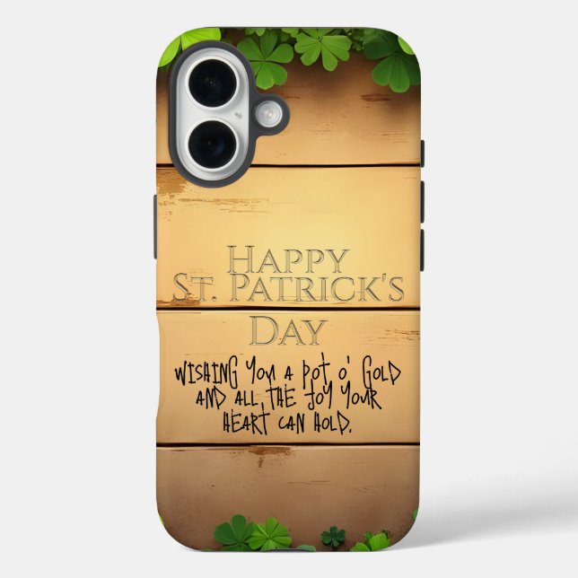 Lucky St. Patrick’s Day Wishes 🍀 Case-Mate iPhone Case (Back)
