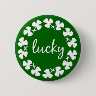 Lucky St Patricks Day Buttons