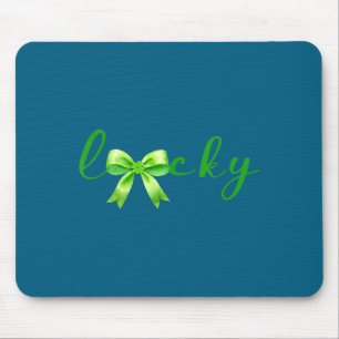 Lucky, St.patricks Day Coquette,shamrock Funny  Mouse Pad