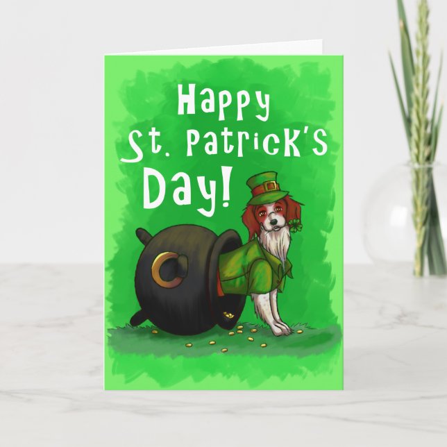 Lucky St. Patrick's Day Dog Card (Front)