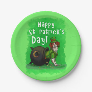 Lucky St. Patrick's Day Dog Paper Plate