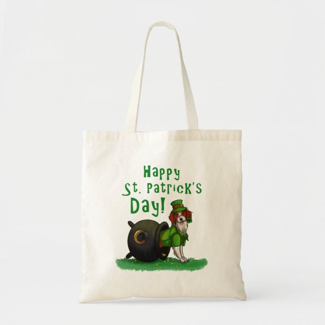 Lucky St. Patrick's Day Dog Tote Bag (Front)