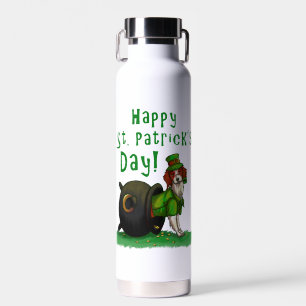Lucky St. Patrick's Day Dog Water Bottle